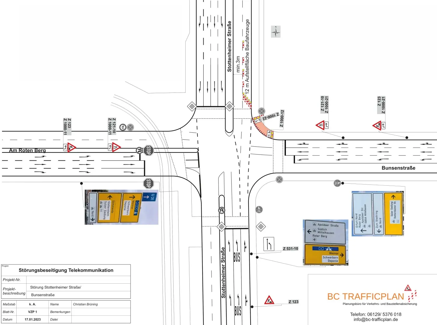 Planungskarte von BC TrafficPlan